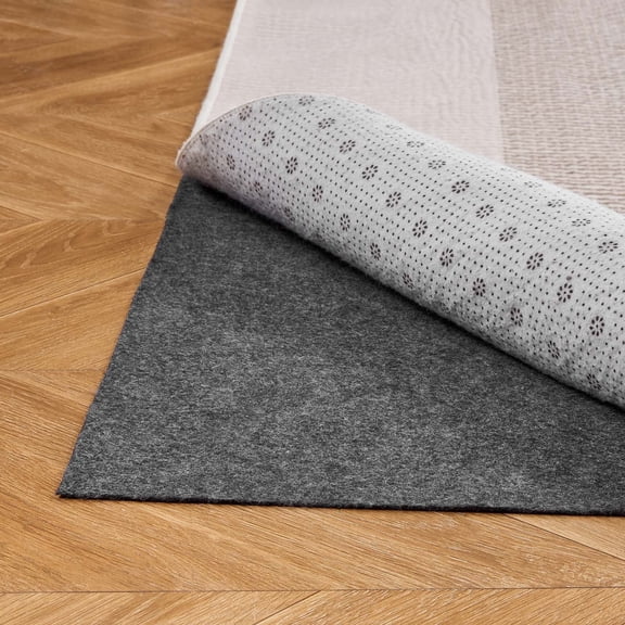 VEVOR Rug Pad 10 x 14 ft, Non-slip Carpet Area Pad, Rug Mat Padding with Dual Surface Felt Cushion & Rubber Gripper, Hardwood Floor Protection for All Floors, Finishes, Keeps Carpets in Place