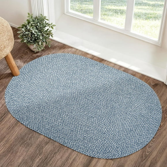 Décoration Maison Farmville FV98 Ericas Estate 2 Pieds x 3 Pieds Ovale - Tapis Tressé, Décoration Maison, Tapis de Sol Ou de Chambre - Entretien Facile, Idéal pour les Zones à Fort Passage dans le Couloir et le Salon - Fabriqué aux États-Unis