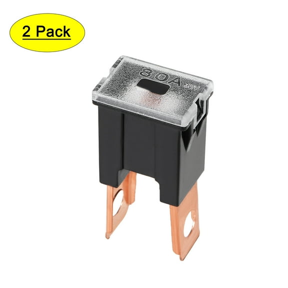 Uxcell 32V 80A Cartridge Fuse Male Terminal Blade J Case Box 2 Pack