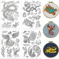 thumbnail image 1 of JUNWELL 4 Sheets 16Pcs Wedding Dress Water Soluble Hand Sewing Stabilizers for Fabric 11.6x8.2 Inch Embroidery Stitch Practice Embroidery Patterns Transfers for Embroidery Beginners Lover, 1 of 7