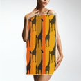 thumbnail image 4 of Bath Towel Single-Sided Printed Highly Absorbent Soft Quick Towel for Bathroom Spa Gym & Sports Giraffe Stripes Vector, 4 of 5
