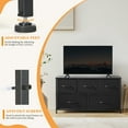 thumbnail image 5 of Aukfa 5 Drawer Dresser,Wide Chest of Drawers for Bedroom with Metal Frame for TV,Black, 5 of 6