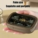 thumbnail image 5 of Caja de almacenamiento portátil de plástico, mini organizador de viaje para uso doméstico, compartimento compacto con tapa sellada, color beige, blanco, marrón y verde, apto para uso alimentario., 5 of 6