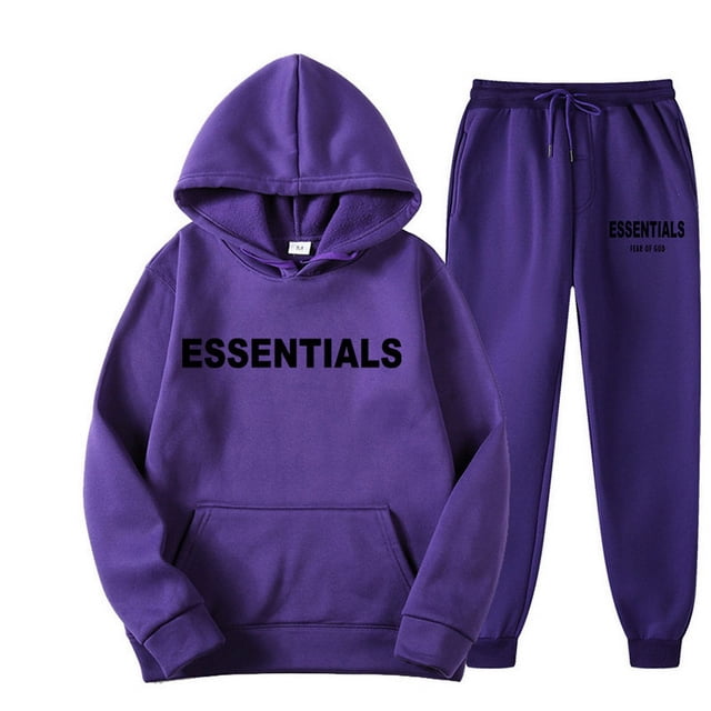 Traje deportivo para hombre Traje deportivo Traje para pareja Sudadera con capucha ESSENTIALS para hombre Traje para mujer
