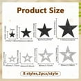 thumbnail image 2 of 16 Pcs Star Rhinestone Iron on Patches 8 Styles Star Hotfix Resin Rhinestone Hotmelt Appliques Black Silver Star Patch for DIY Clothing Repair Costume Accessories for DIY Dress Bags T-Shirt, 2 of 6