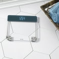 thumbnail image 6 of Taylor Clear Glass Bathroom Scale Cyan Blue Vanishing Display, 6 of 13