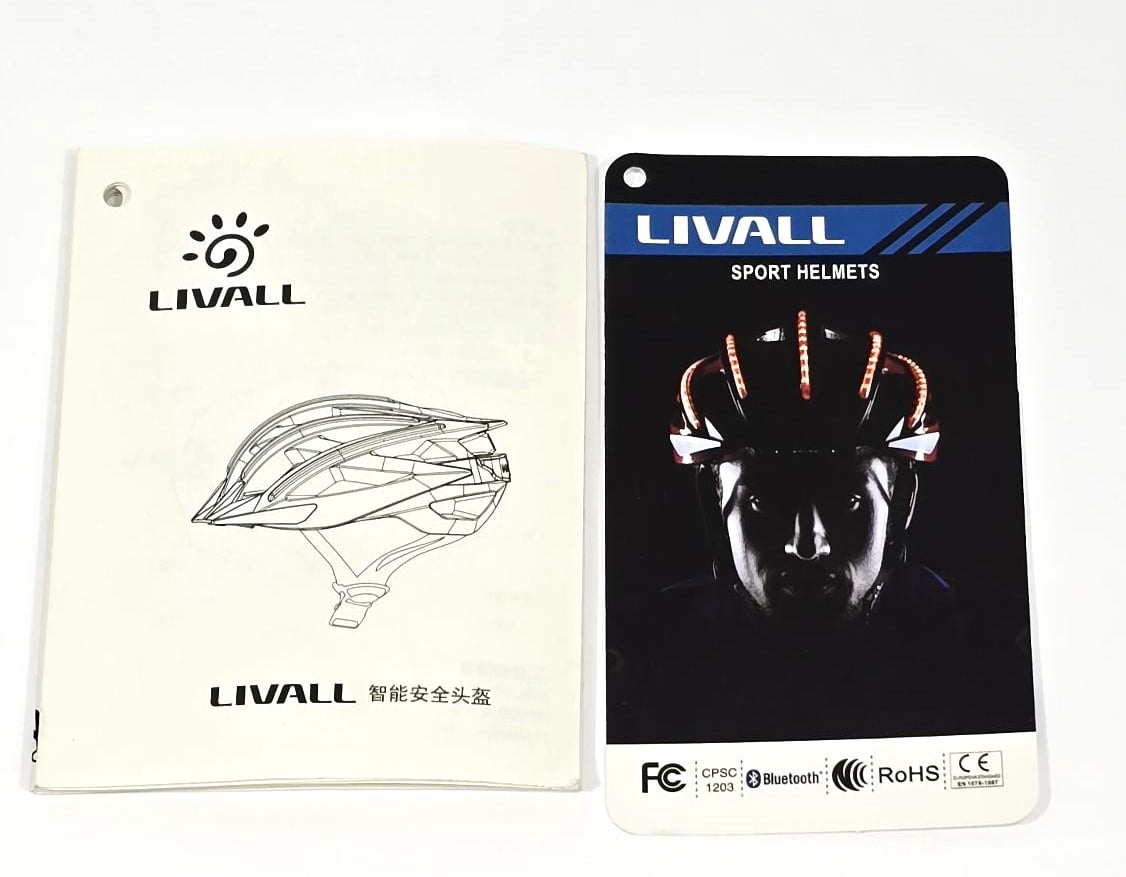 Livall BH100 Bling Biking Cycling Smart Helmet w Volume Control LED Turn Signals, (Red, Large)