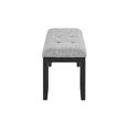 thumbnail image 4 of D1319 Light Grey Wooden Padded upholstered Bench, 4 of 5