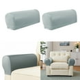 thumbnail image 2 of Arm Protector Covers 4 Adhesive Grip Set Fashionable Black PU Sofa Protectors, 2 of 21