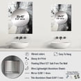 thumbnail image 4 of Designart "The Monochromatic Liquid Ink River" Abstract Liquid Ink Mirror Wall Decor - Modern Black Abstract Mirror Wall Art For Entryway - 40" x 30" Inch, 4 of 5