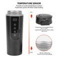 thumbnail image 3 of Electric Heated Bottle 500ml Temperature Control Heating Water Cup Stainless Steel Smart Heating Car Cup, 3 of 8