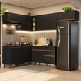 thumbnail image 2 of Madesa Gabinete de Cocina Integral Completa de Esquinero 402 cm Reims Negro 03, 2 of 8