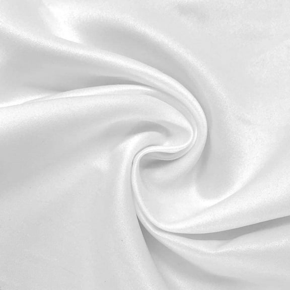 Valentina Textile Inc Matte Satin (Peau de Soie) Duchess Satin Fabric Bridesmaid Dress 58/60" Wide Sold BTY Many Colors (1 Yard, White)