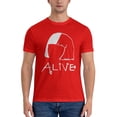 thumbnail image 3 of Just Tinge Men'S Alive Sia Fashion Hoodie Sweatshirt Men'S Basic Short Sleeve T-Shirt Red 6x-Large, 3 of 5