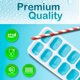 thumbnail image 3 of JUEGO DE 2 CONTENEDORES DE ESMALTE Con tapa, Silicona de fácil liberación, Certificado LFGB, Sin BPA, Azul/Verde, 56 moldes para cubitos de hielo, Whisky, cóctel, helado, congelador, bebidas, 3 of 4