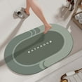 thumbnail image 6 of JOGZMZ Diatomite Bathroom Water-absorbent Floor Mats Bathroom Doorway Non-slip Foot Mats Sink Toilet Quick-drying Floor Mats Green 16x23.62in, 6 of 8