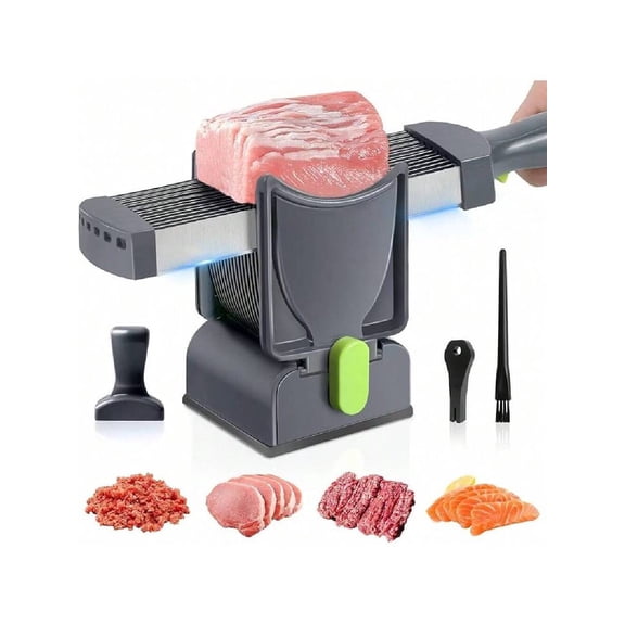 Manual Meat Slicer 8 Inch, Adjustable 2-4mm Stainless Steel Blade, Non-Slip Deli Cutter for Beef, Pork, Mutton, Hot Pot, Home Kitchen