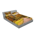 thumbnail image 2 of Ambesonne Fall Fitted Sheet & Pillow Sham Set, Idyllic Rural Park Woods, Full, Multicolor, 2 of 2
