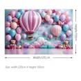 thumbnail image 3 of Backdrop Baby Shower Shooting Photography Props Background Hot Air Balloon Teddy Bear Happy Birthday Party Banner r, 3 of 8