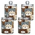thumbnail image 2 of 2 Pack Qtip Holder Dispenser Colorful Bear Head Clear Plastic Storage Apothecary Jars for Cotton Swabs Balls Pads Floss, 2 of 7