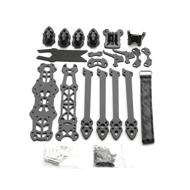 Kit de para Cuadricóptero Mark4 de 7 Pulgadas y 295 mm, Brazo de 5 mm, para Dron de Carreras RC y FPV Freestyle de 7 Pulgadas con Impresión Negra