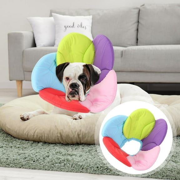 WRITWAA Soft Polyester Dog Surgery Collar, Protective Pet to Prevent Scratching, 1 Piece