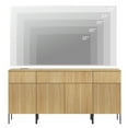 thumbnail image 3 of 63" Reeded Accent Cabinet Set with Charging Station, Modern Credenza Storage Cabinet with Doors and Drawers for Living Room, Kitchen, Dining Room, Hallway, 3 of 8