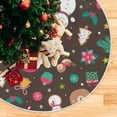 thumbnail image 5 of Coolnut Christmas Tree Skirt Snowman Xmas Tree Skirt, Floor Door Round Mat Decorations for Holiday Party Home Christmas Day Ornaments,47.2", 5 of 6