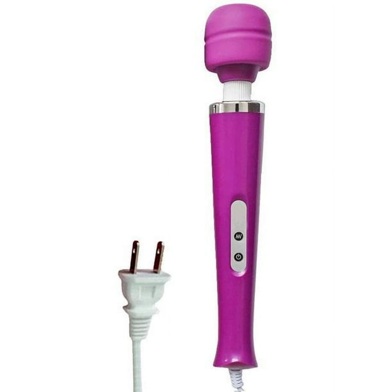 vibrating back massager stick Quiet Wired Personal Wand Massager, Handheld Vibrating Back Pain Relief, 10  Powerful Vibrations, Purple main image 1