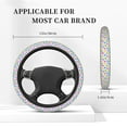 thumbnail image 3 of Cauagu Bear And Polka Dot Print Car Steering Wheel Cover - Universal Car Accessory for Diverse Cars for Steering Wheel with a Diameter of 14.5"-15", 3 of 7