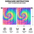 thumbnail image 2 of Blackout Kids Curtains,Rainbow Tie Dye Spiral Pattern Childrens Insulated Curtains Set Of 2,Bedroom Essentials,Toddler Room Decor 52"x63", 2 of 5