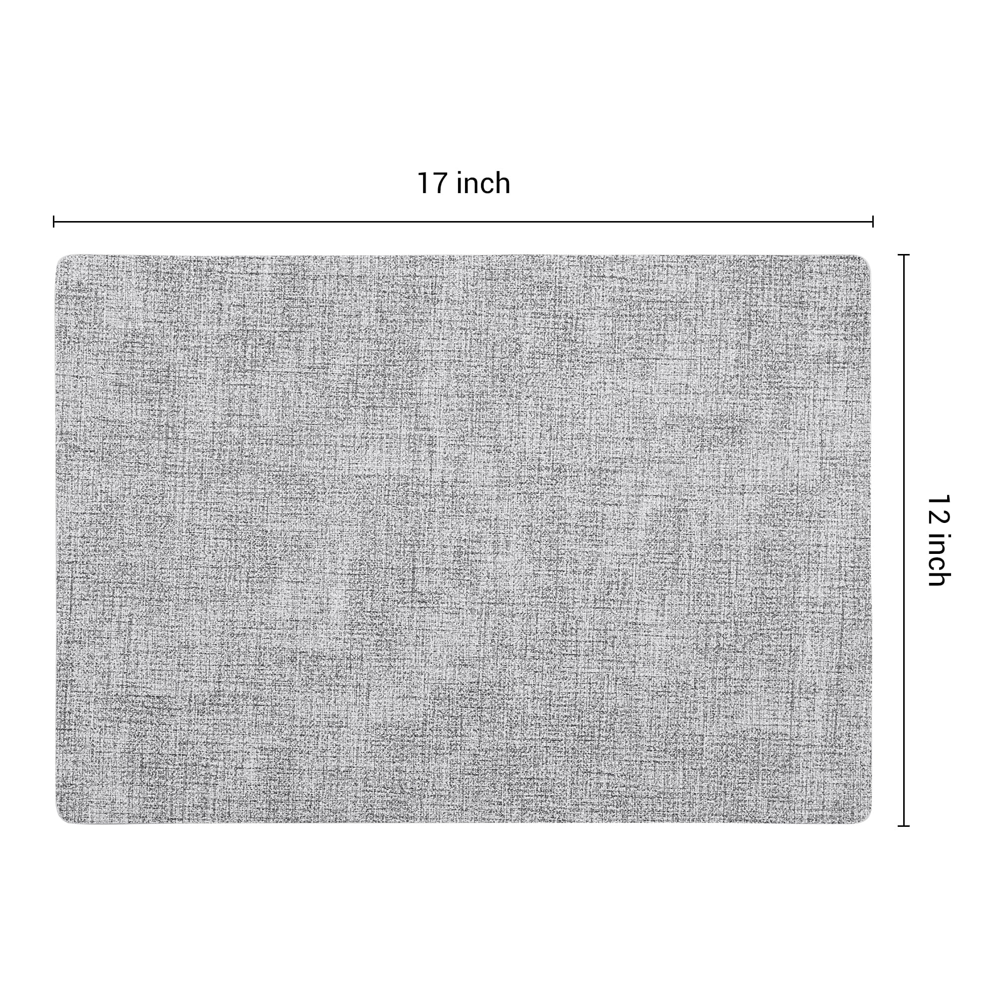 Unique Bargains Faux Leather Table Placemats for Kitchen Dining Table Light Gray White