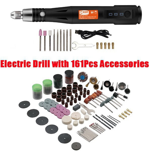 105pcs/set Mini Electric Drill Grinder Rotary Power Tool Grinding Polishing 