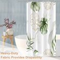 thumbnail image 5 of Monstera Stall Shower Curtain, Green Plant Leaves Botanical Small Dorm Bathroom Curtain, Tropical Plant Narrow Shower Curtain for Bathroom Set with 6 Hooks, 36Wx72L, 5 of 6