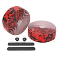 thumbnail image 1 of Cinta adhesiva para barra de gel para bicicleta que evita resbalones y absorbe los golpes, correa para manillar de carretera para bicicletas y bicicletas de carretera (negro y rojo), 1 of 10