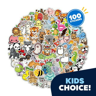 300 Pcs Cute Animal Water Bottle Stickers for Kids, Waterproof Colorful  Animals Vinyl Stickers for Girls, Bulk Stickers for Scrapbooking Luggage