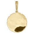 thumbnail image 4 of 10K Yellow Gold Genuine Diamond Mens Roaring Lion Round Medallion Pendant 1/4 CT, 4 of 6