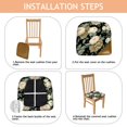 thumbnail image 4 of Pioneer Flower Seat Covers for Dining Room Chairs Set Of 4,Stretch Printed Washable Chair Seat Cover with Elastic Ties and Button,Removable Waterproof Couch Cushion Covers, 4 of 6