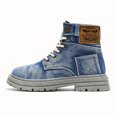 thumbnail image 5 of Men'S High-Top Casual Sports Street Boots - Solid Color, Round Toe, Lace-Up, Canvas Upper, Rubber Sole, Fabric Insole, All-Season Outdoor Shoes for Men,Vintage Style Boots | Outdoor Footwear, 5 of 9
