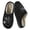 Black, variant on Women's Witch Print Slippers Warm Plush Lined Closed Toe House Shoes Cozy Non Indoor Winter Footwear Halloween Gift