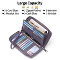 thumbnail image 4 of GAEKEAO Womens Wallet RFID Blocking Leather Zip Around Wallet Large Capacity Long Purse Credit Card Clutch Wristlet, 4 of 8