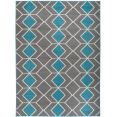 thumbnail image 1 of Antep Rugs Kashan King Collection Trellis Polypropylene Indoor Area Rug (Blue/Grey, 20" X 36"), 1 of 3
