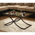 thumbnail image 3 of SEI Furniture Vogue Black Coffee Table with Glass Top, 3 of 9