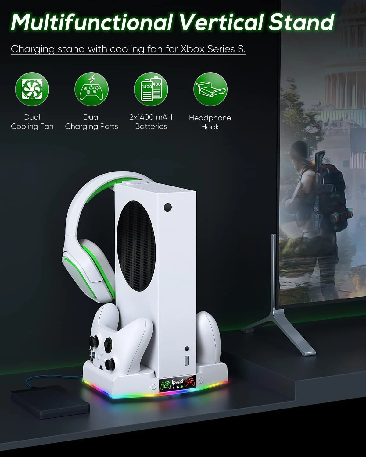 Prociv Xbox Series S RGB Cooling & Charging Station photo 4