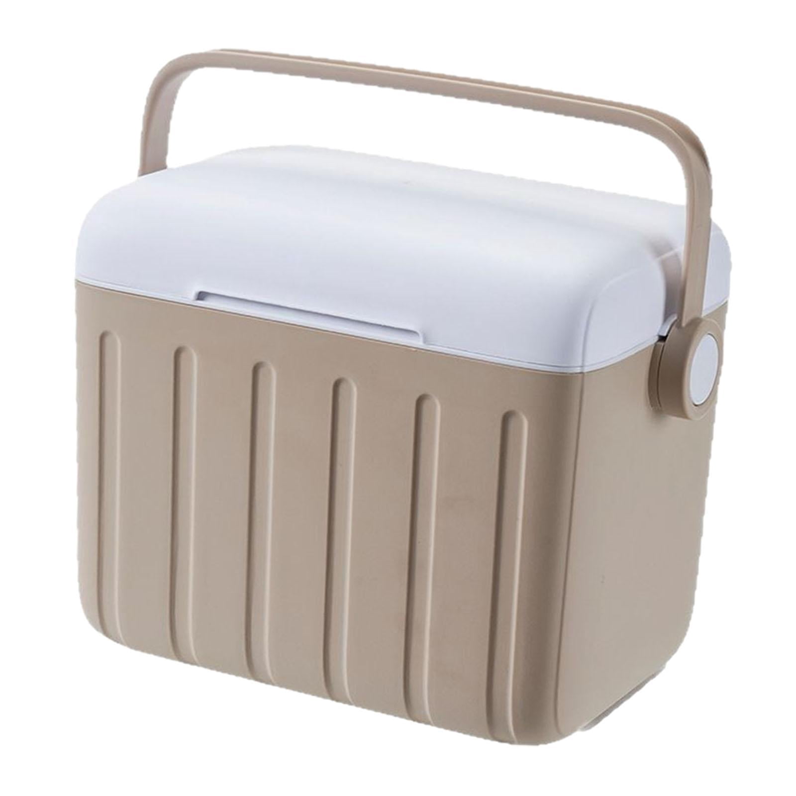harayaa Cooler Box Carrier 6L with Handle Beverage Storage Organizer Container Ice Chest Khaki