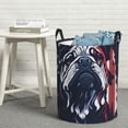 thumbnail image 6 of Lsque Bulldog with Forest Flag Pattern Laundry Hamper Basket, Tall Woven Rope Hamper Basket for Clothes, Lightweight Storage Basket, Collapsible Waterproof-Small, 6 of 6