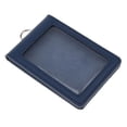 thumbnail image 1 of 5 Tarjetas Dobles De Cuero PU Estilo Vertical ID Business Badge Holders Azul Oscuro Sunnimix Titular de la tarjeta de identificación para hombre, 1 of 4