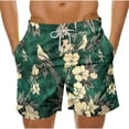 thumbnail image 2 of lkfuzj Mens Hawaiian Print Beach Shorts Drawstring Board Shorts With Pocket Swimming Quick Dry Trunks Surfing Shorts Loose Summer Swim Trunks Activewear Vocation Pant, 2 of 5
