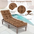 thumbnail image 4 of Gymax Coussin de Chaise Longue 73 Pieds' Coussin Rembourré pour Fauteuil Inclinable Brun, 4 of 7