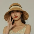 thumbnail image 3 of CoCopeaunts Sun Hat Bucket Hat for Women Straw Hat Wide Brim Beach Hats Sun Protection Hat Sun Beach Travel Hiking Casual Hats, 3 of 8